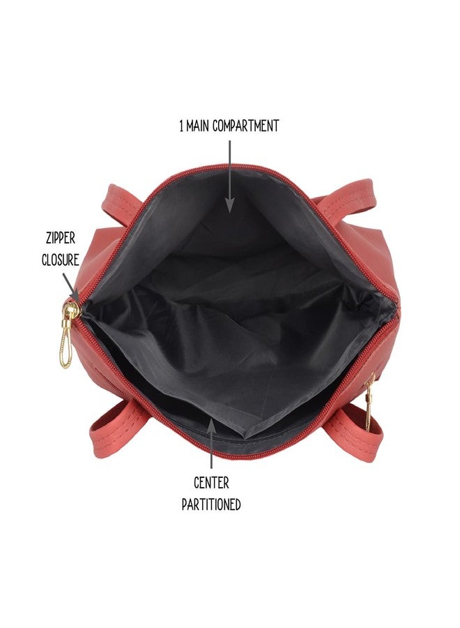 Baggit Women Red Tote Handbag Medium Size | Ladies Stylish Casual Purse Bag - Image 5